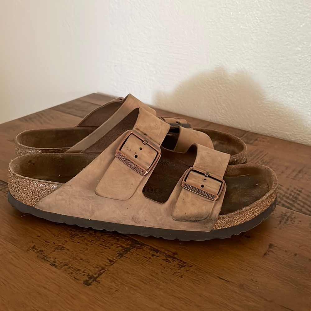 Birkenstock Arizona Soft Footbed Sandals in Taupe